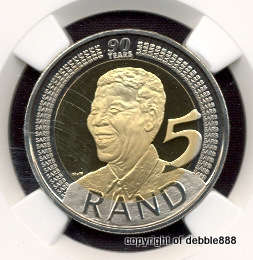 !!! Mandela Birthday "RAND MIRRORED" PROOF 69 Ultra Cameo !!!