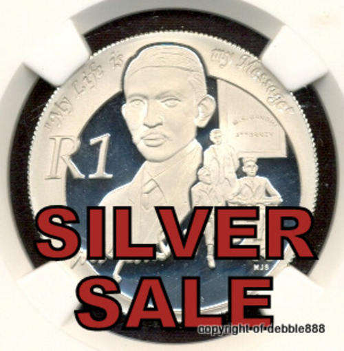 SILVER R1 *** 2008 MAHATMA GANDHI - PF69 Ultra Cameo *** 2ND HIGHEST GRADE !!!