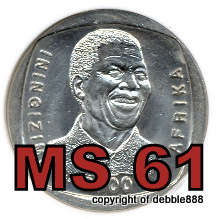 *** MS61 !!! Mandela 2000 R5 coin ***** !!! HARD TO FIND