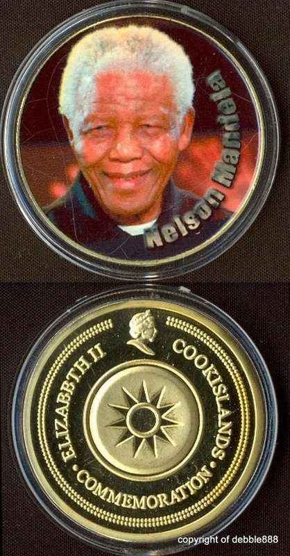 COOK ISLANDS Commemorative Token  - Nelson Mandela