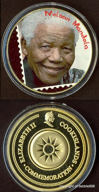 COOK ISLANDS Commemorative Token  - Nelson Mandela