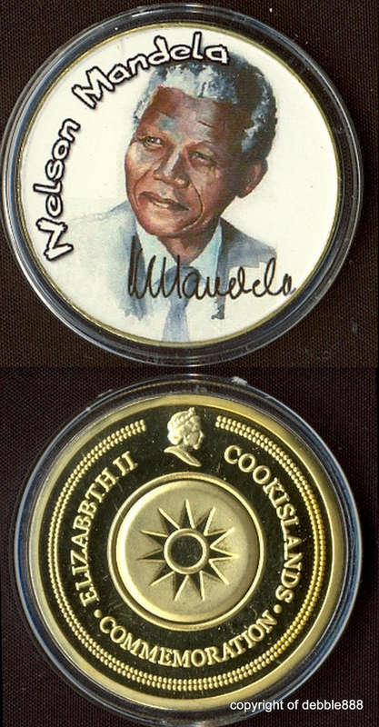 COOK ISLANDS Commemorative Token  - Nelson Mandela