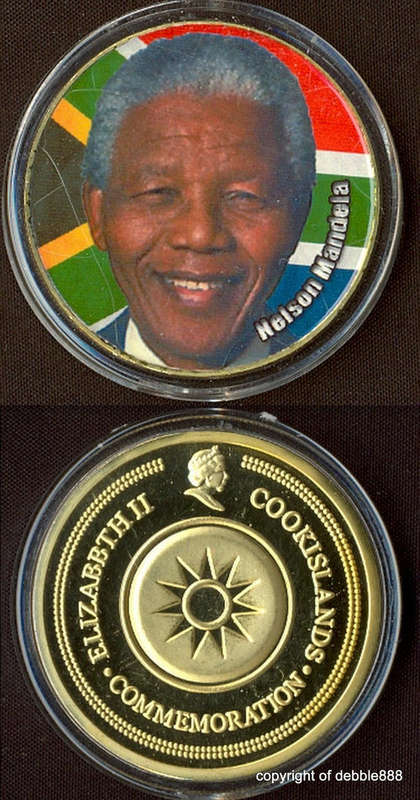 COOK ISLANDS Commemorative Token  - Nelson Mandela