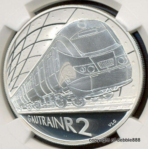 SILVER R2 CROWN SERIES !!! GAUTRAIN - PF70 ULTRA CAMEO !!! 1 OZ STERLING SILVER !! 2 available