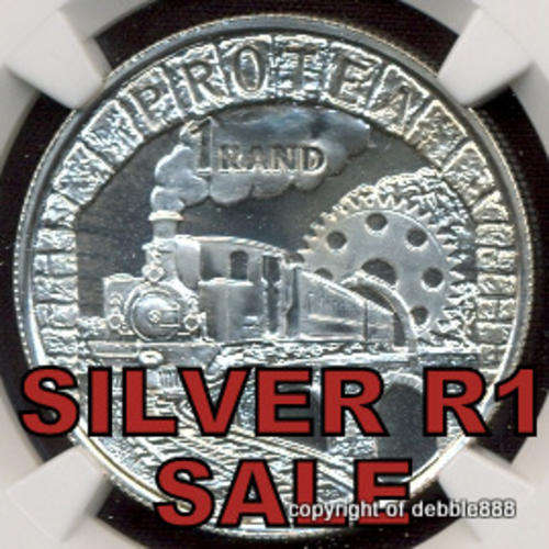 SILVER 1 RAND SALE !!! HIGHEST GRADE !!! 1995 Railway Centenary -MS 69- !!! Only 3,515 minted !!!