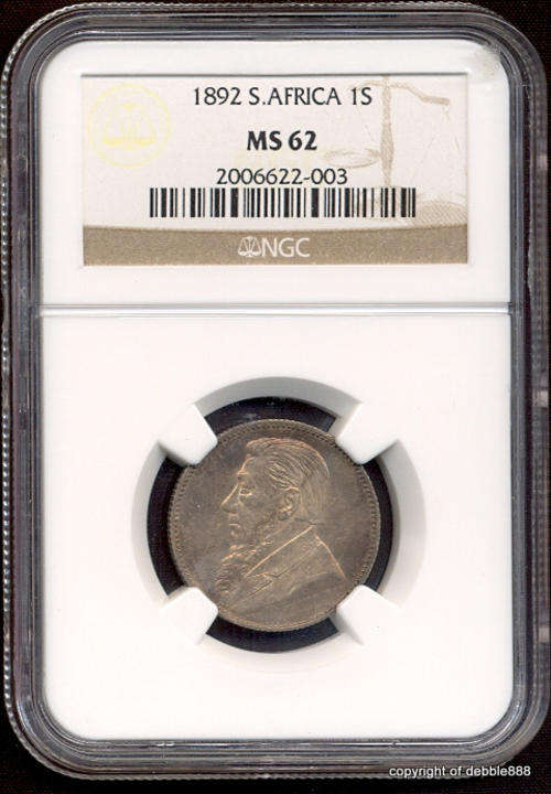 1892 Shilling *** MS62 !!!!! HARD TO FIND IN THIS VERY HIGH GRADE !!!!!