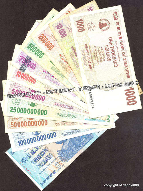 ZIMBABWE - SERIES OF NOTES - 11 IN TOTAL