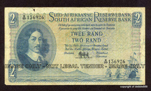 MH de KOCK - TWO RAND - 1961 - FOURTH (& ONLY) ISSUE - A/E (prefix B99)