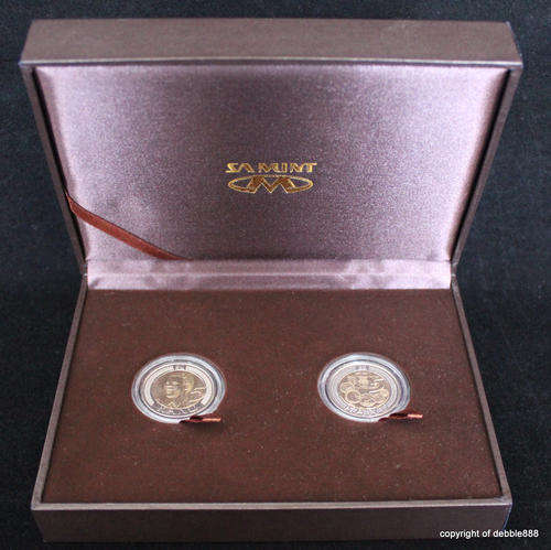 ***MANDELA COMMEMORATIVE R5 COIN SET*** Brilliant Unc BIRTHDAY R5 + SARB 90th Anniversary R5 !!!