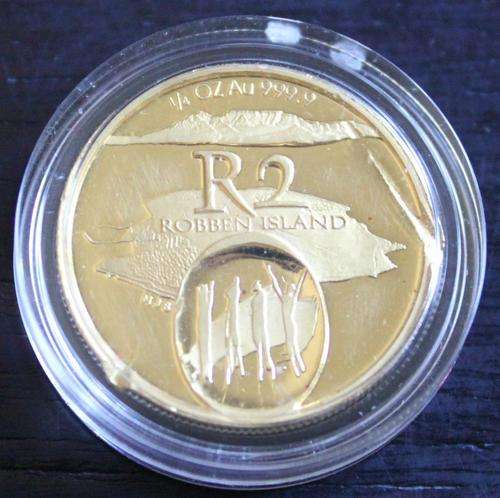 Gold 1/4 Oz Robben Island R2 *** Impaired Proof *** Highly collectable; Invest in gold; cv=R20 000