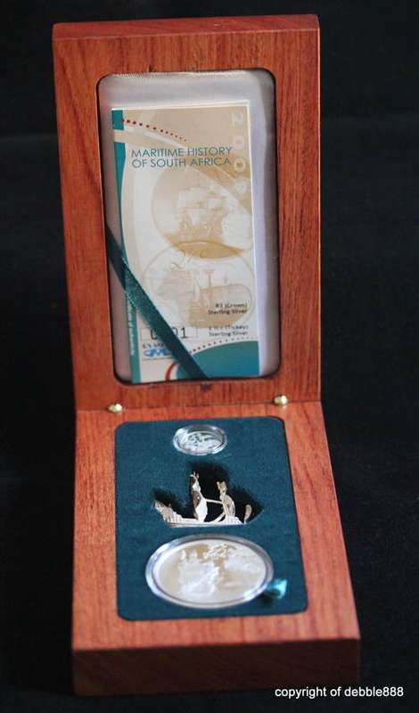 2009 Maritime History of SA (Drommedaris & Sao Gabriel) - Tickey & Crown Silver Coin Series