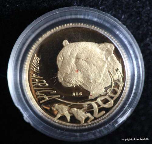 GOLD TENTH OUNCE 24ct- The CHEETAH - Wild Cats of Africa -2002 -Natura Series **in SAM case with COA