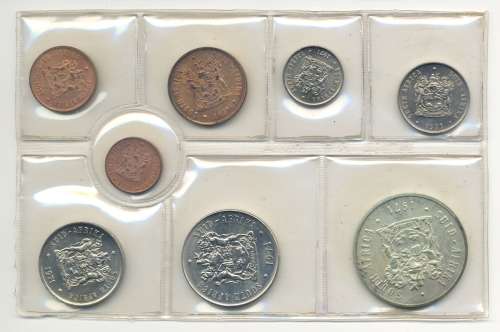 1971 uncirculated set, includes the Silver R1 - as issued by the SA Mint