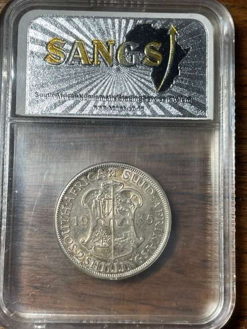 1935 2 shilling AU53