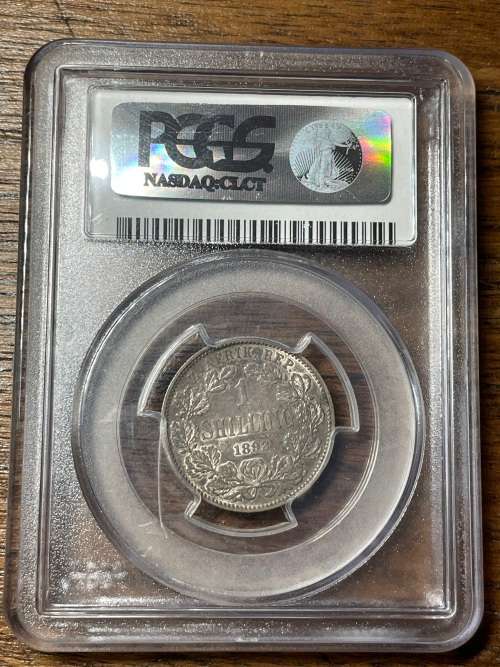 1892 Zar Shilling pcgs graded AU53