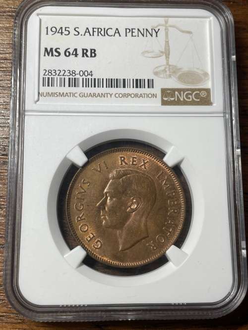 1945 Penny NGC MS64RB  brilliant unc