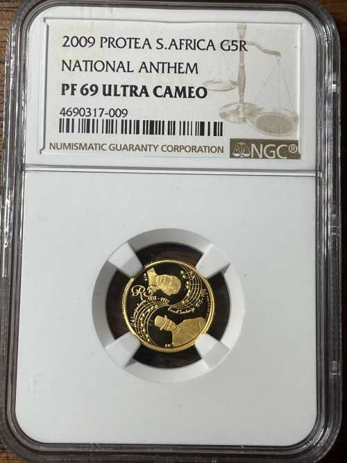 2009 Protea Gold G5R National anthem PF69 Ultra Cameo - Crazy R1 Start! Don't miss out!