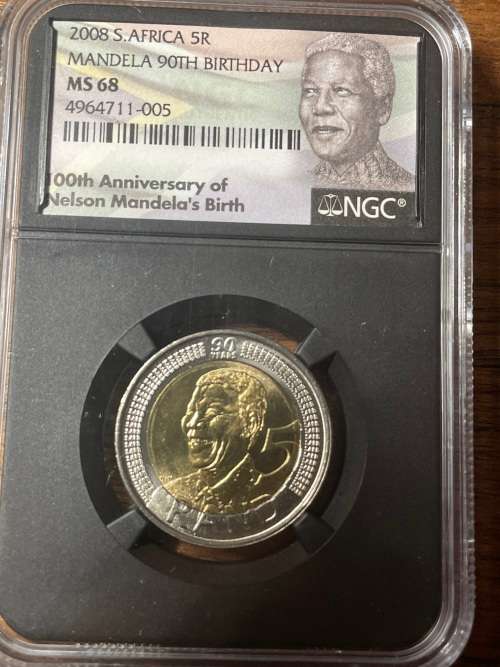 2008 R5 Mandela MS68 ngc graded