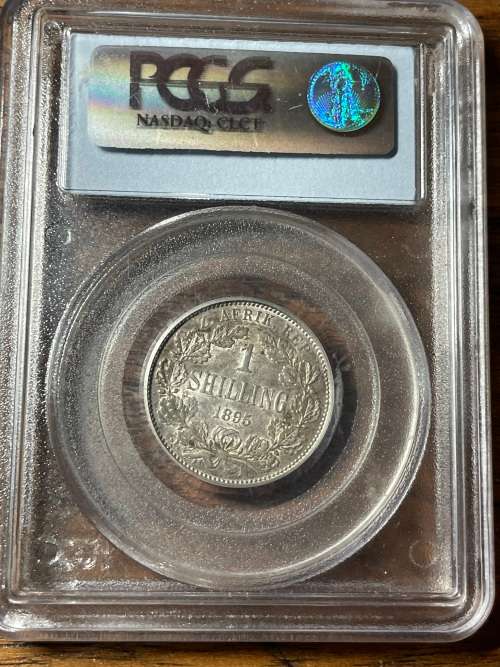 1895 shilling PCGS graded AU53