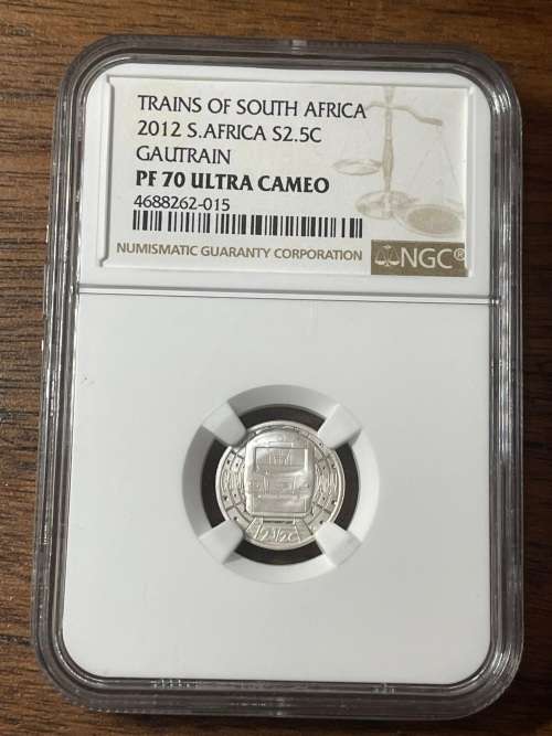 2012 Gautrain NGC graded 2.5c NGC PF70