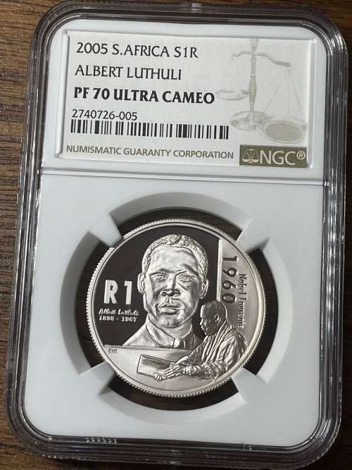 2005 Silver R1 Luthuli NGC PF70