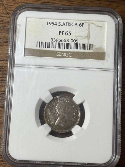 1954 6P Ngc graded NGC PF65