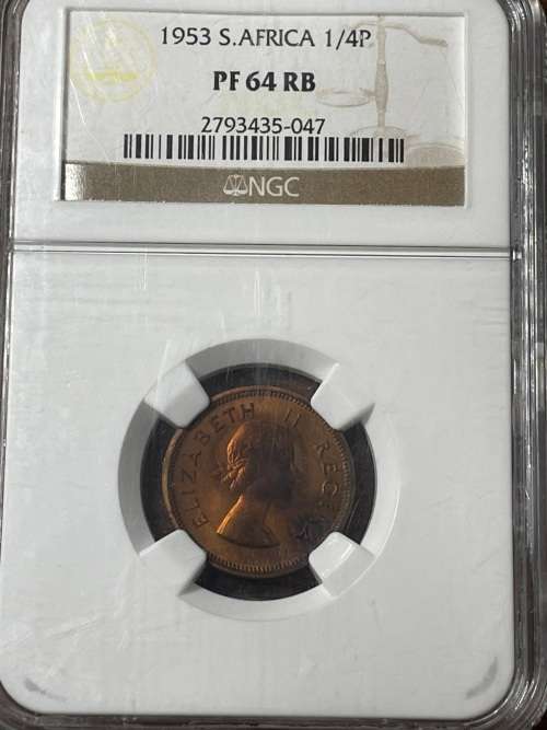 1953 1/4 p ngc PF64rb