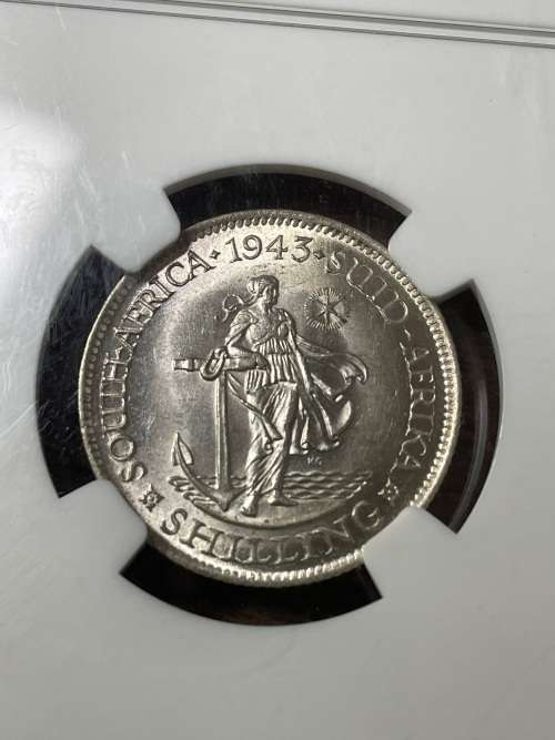 1943 1Shillimg  NGC MS62