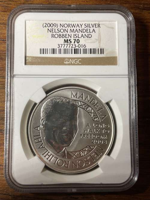 2009 Norway Silver Robben Island MS70 Perfection