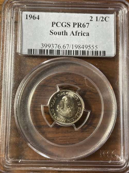 1964 2 1/2c magnificent PCGS PF67 high grade