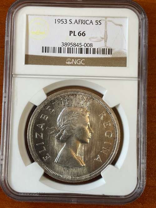 1953 *Crown * 5 shilling * PL66 * decent grade - Start your Crown collection now!