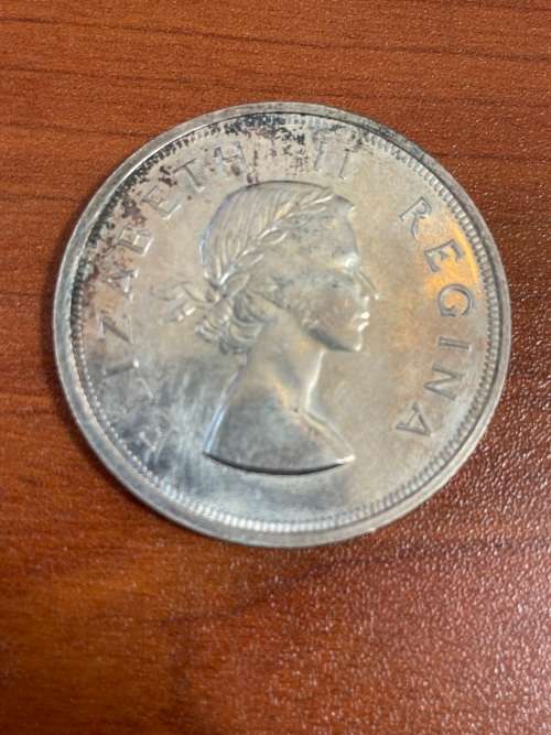 1956 crown 5 shilling * few if any marks * fantastic coin * stunner
