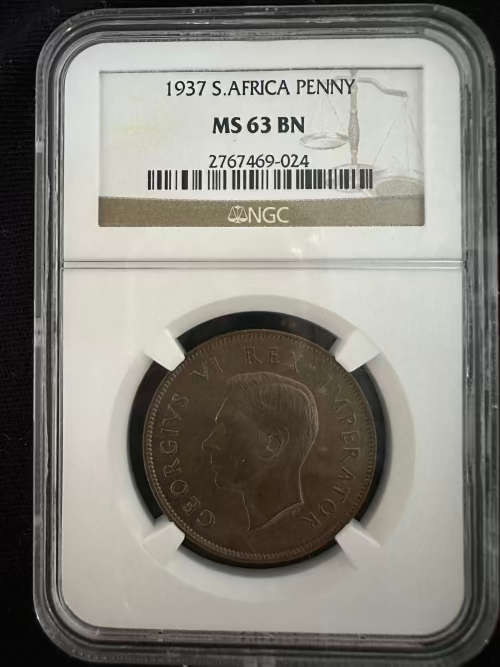 1937 * Penny * NGC graded MS63 BN * hard to get hold