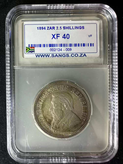 1894 * 2.5 shilling * XF 40 * great grade