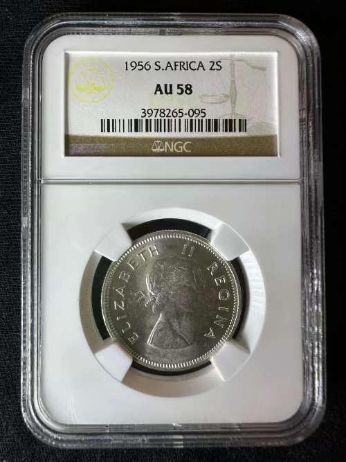 1956 * 2 Shilling * AU58 * NGC graded