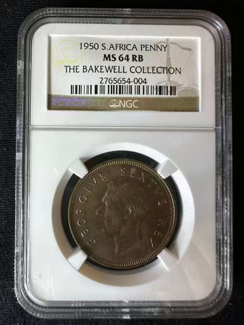 1950 * Penny * BAkewell collection  * NGC graded MS64RB