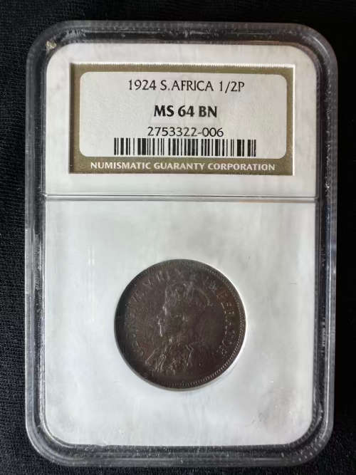 1924 * 1/2P * NGC graded MS64 mintage of 64 165  * 3rd highest grade