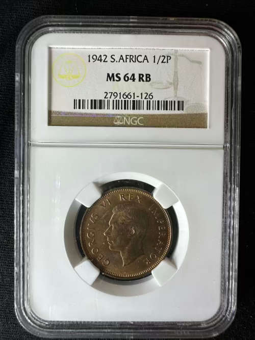 1942 * 1/2P * Graded MS64RB* second highest only 3 coins better *wow coin
