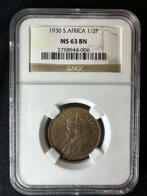 1930 * 1/2P *  by NGC at MS63BN * 3rd highest only 17 better