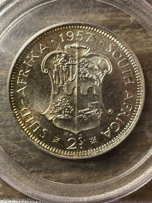 1957 * 2 Shilling * PF67 * matches highest grade at Ngc