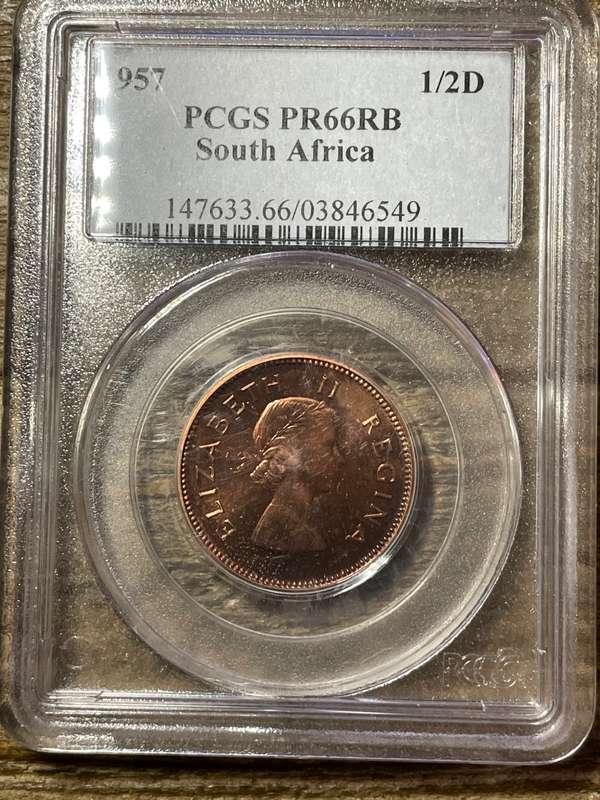 1957 * 1/2 penny * PR66Rb only one better at ngc