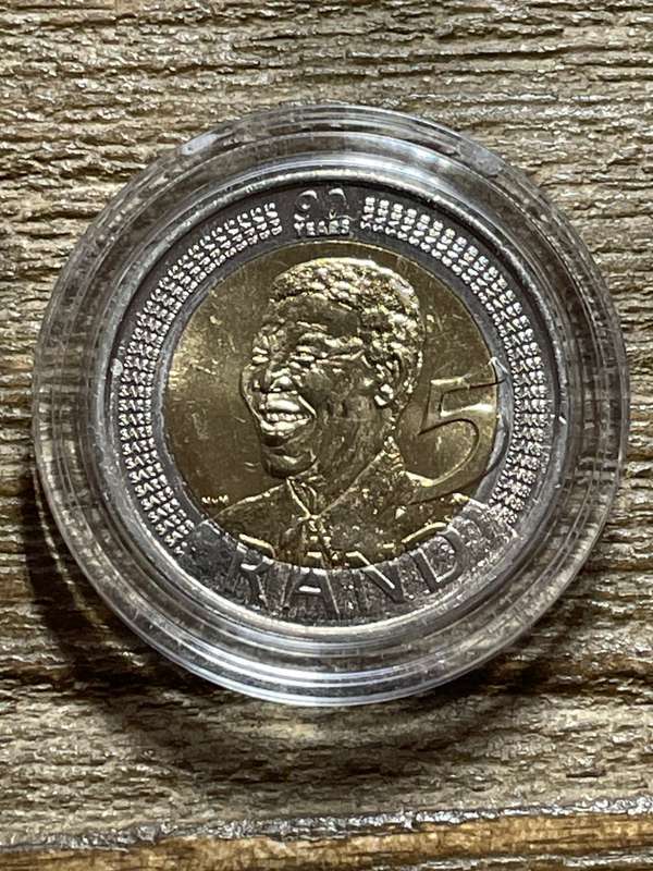 Mandela 2008 90th Birthday uncirculated coin - encapsulated