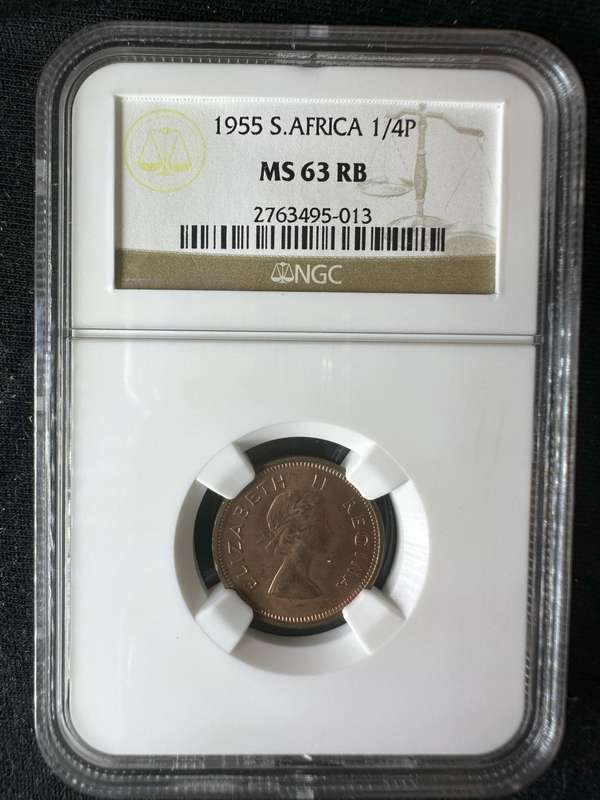 1955***1/4P***MS63RB***seldom available
