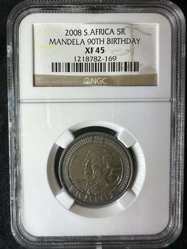 2008***Mandela birthday***XF45***buy your coins graded