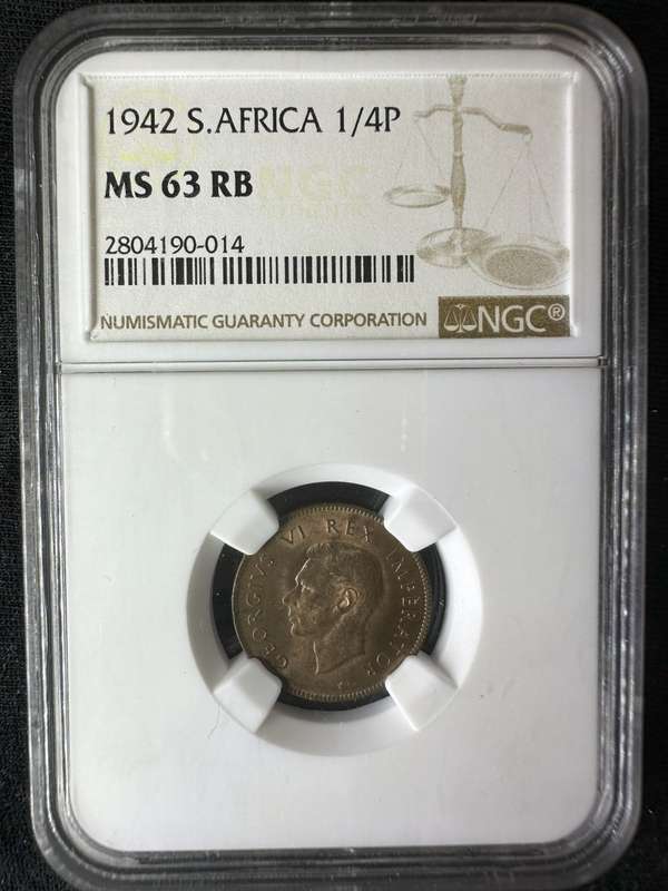 1942***1/4P***MS63RB***where are all the graded coins?