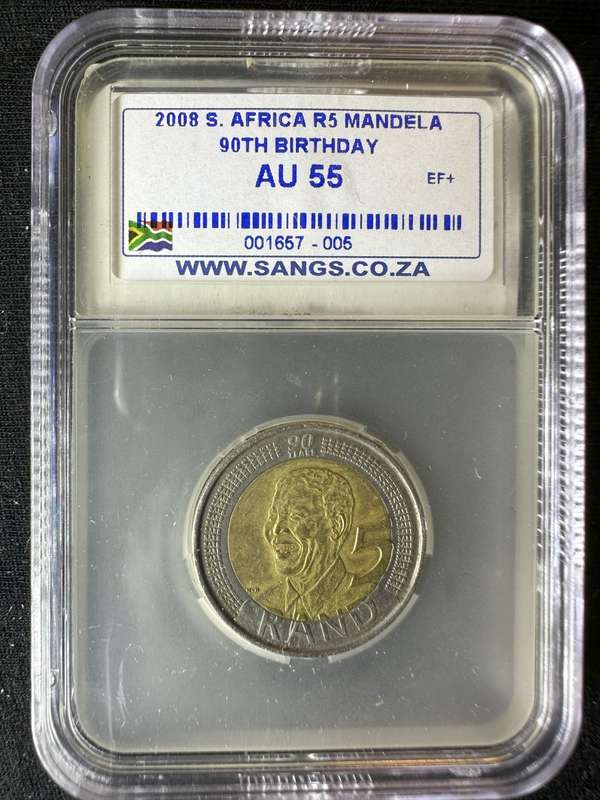 2008***Mandela Birthday***AU55***buy your coins graded