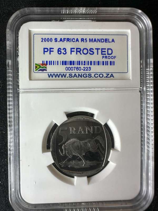 2000***Mandela Smiley***PF63 frosted***buy your coins graded