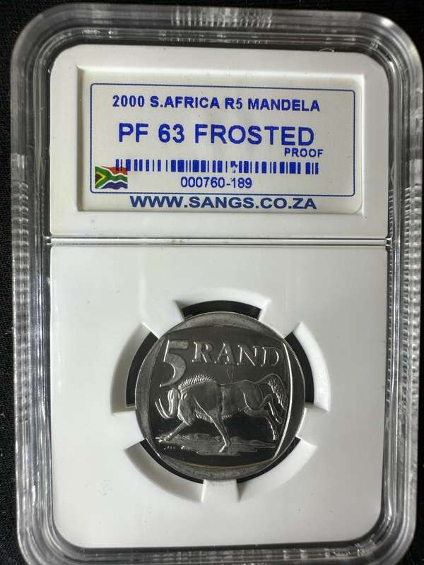 2000***Mandela Smiley***PF63 frosted***buy your coins graded