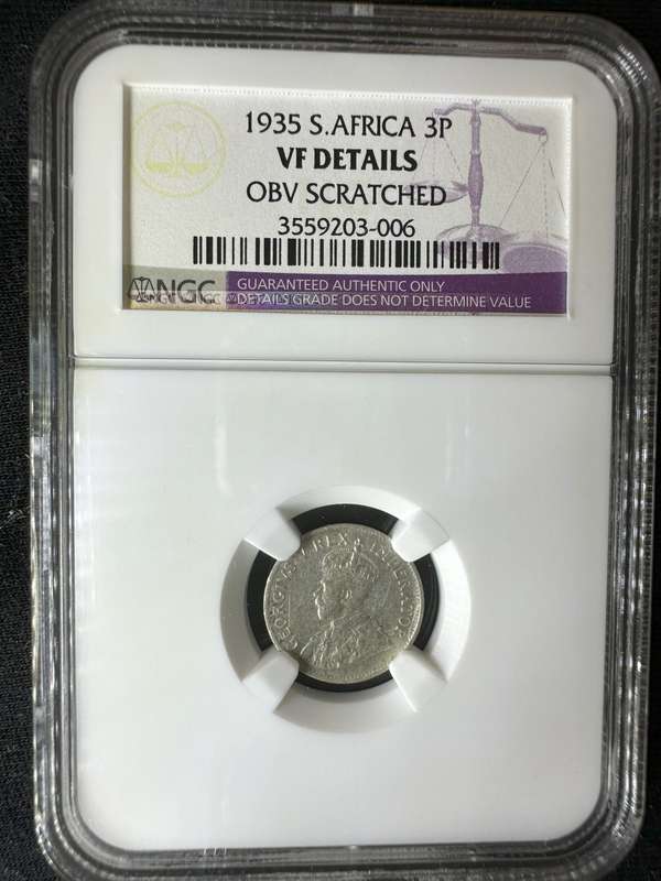 1935***3P***VF details ***obv scratched