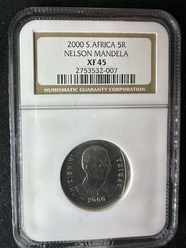 2000***Mandela Smiley***XF45***buy your coins graded
